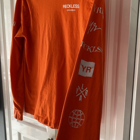 Boy’s orange Young & Reckless long sleeve top - Picture 5 of 8